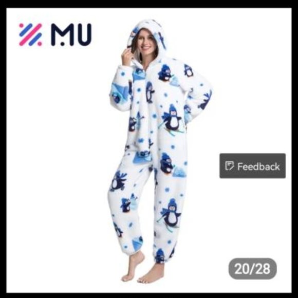 Women's Onesie jumpsuit Pajamas Fuzzy Fleece One Piece Adult Winter Warm Romper - Picture 4 of 9